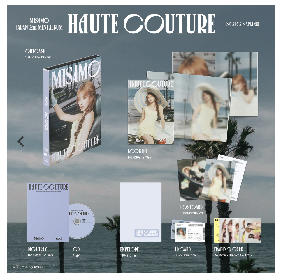 TWICE - MISAMO / HAUTE COUTURE Japan 2nd Mini Album (Limited Ver. Member)
