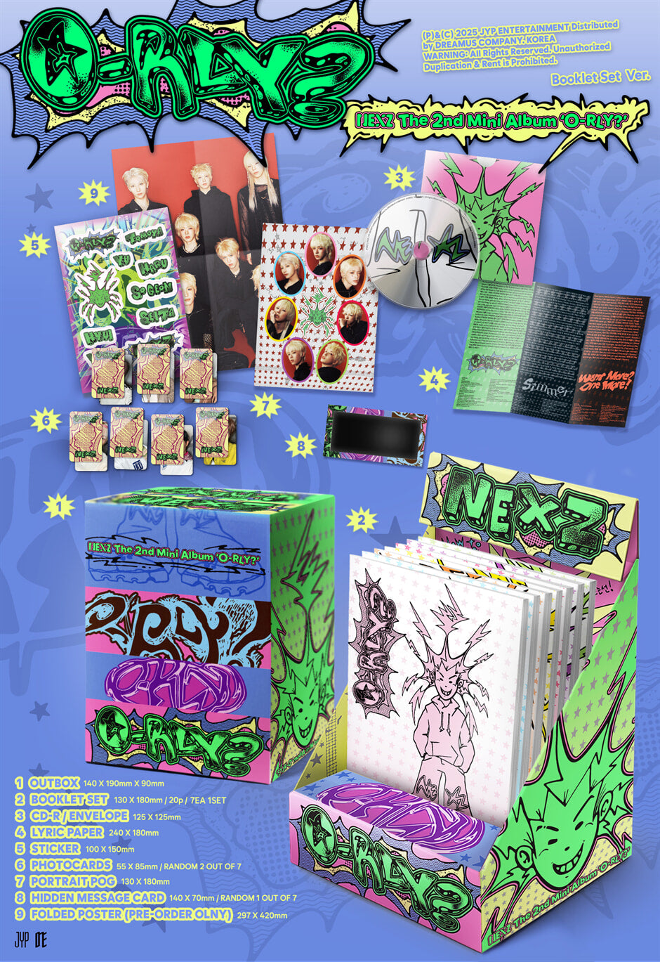 NEXZ - O-RLY? 2ND MINI ALBUM BOOKLET SET SPECIAL VER