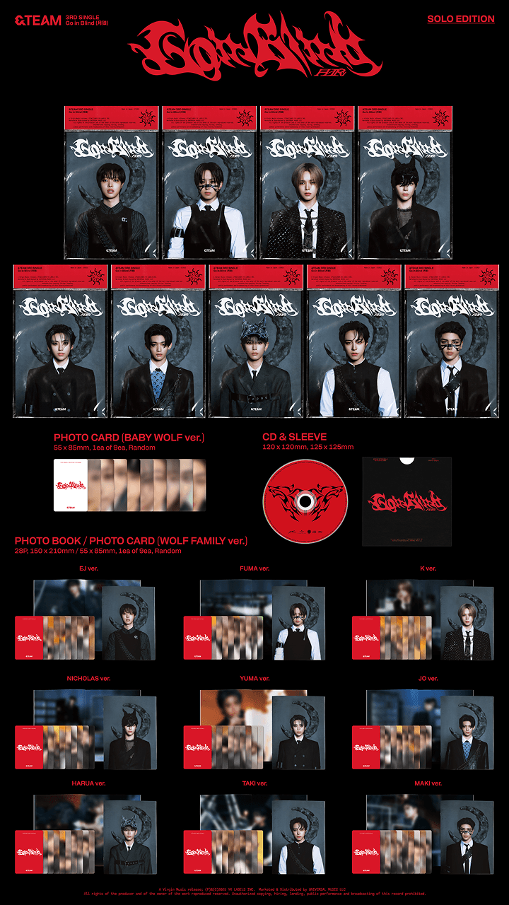 &TEAM - GO IN BLIND 3RD SINGLE ALBUM SOLO EDITION