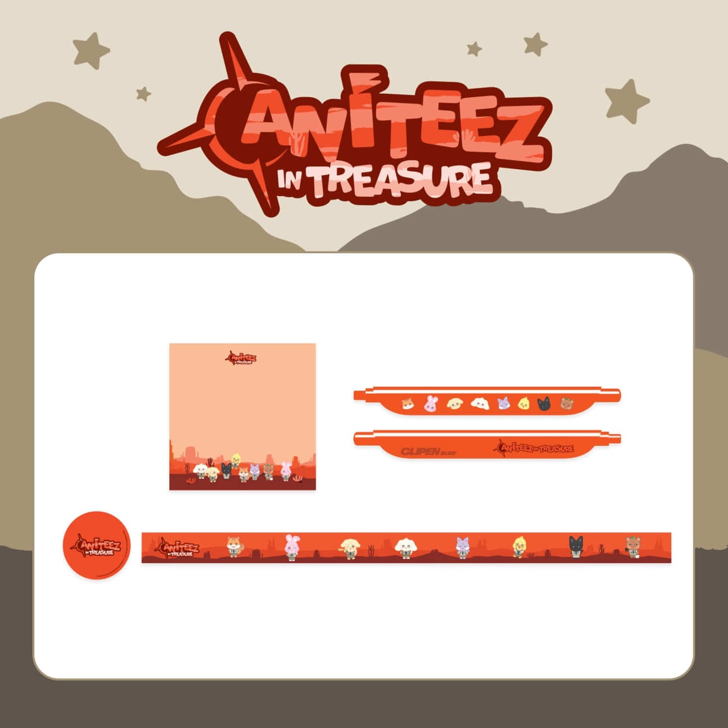 ATEEZ - ANITEEZ IN TREASURE OFFICIAL MD STATIONERY SET