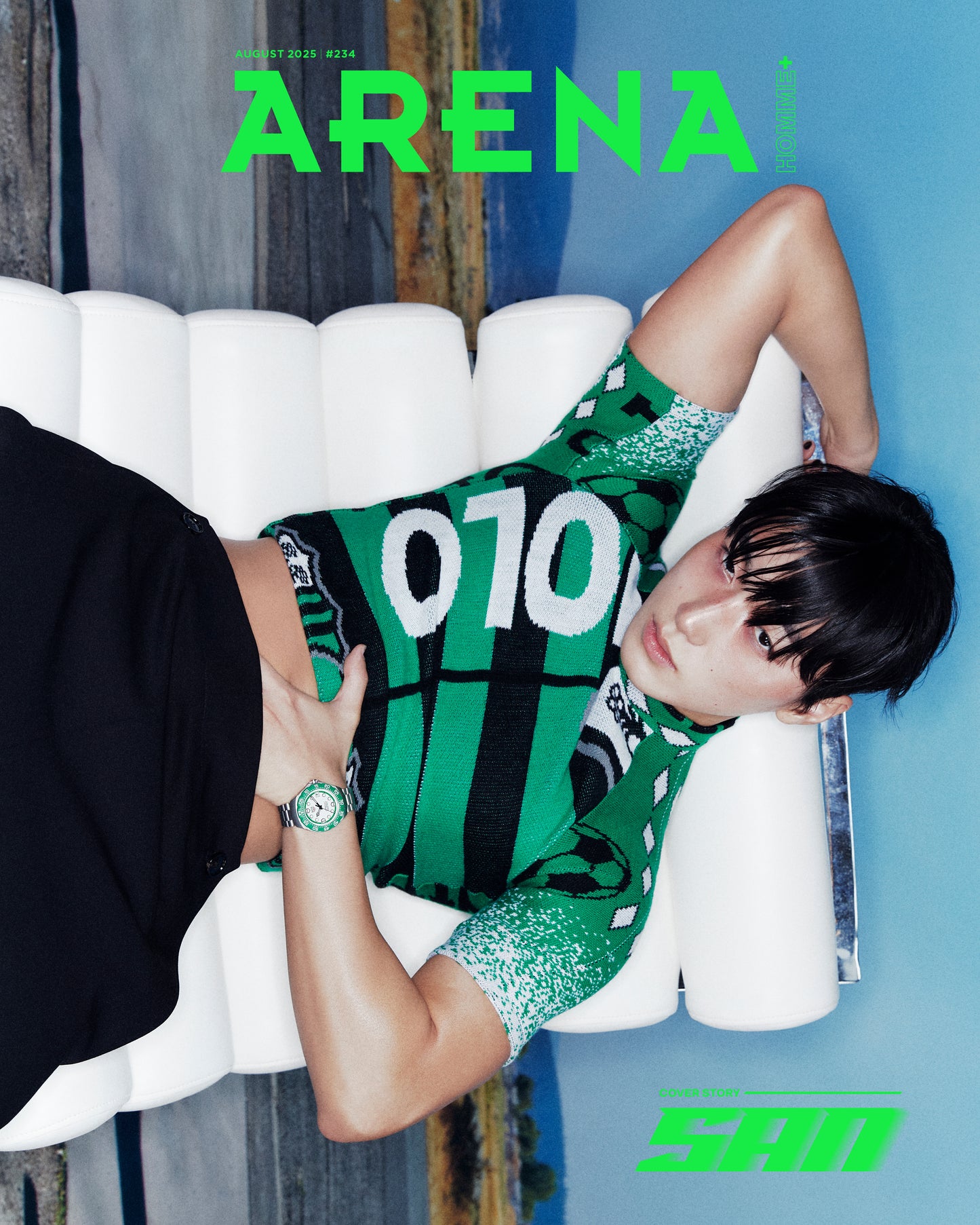 ATEEZ SAN - ARENA HOMME MAGAZINE 2025 AUGUST ISSUE