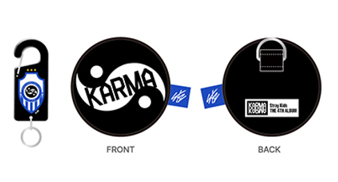 STRAY KIDS - KARMA POP UP STORE OFFICIAL MD ACRYLIC CARABINER & BALL POUCH SET