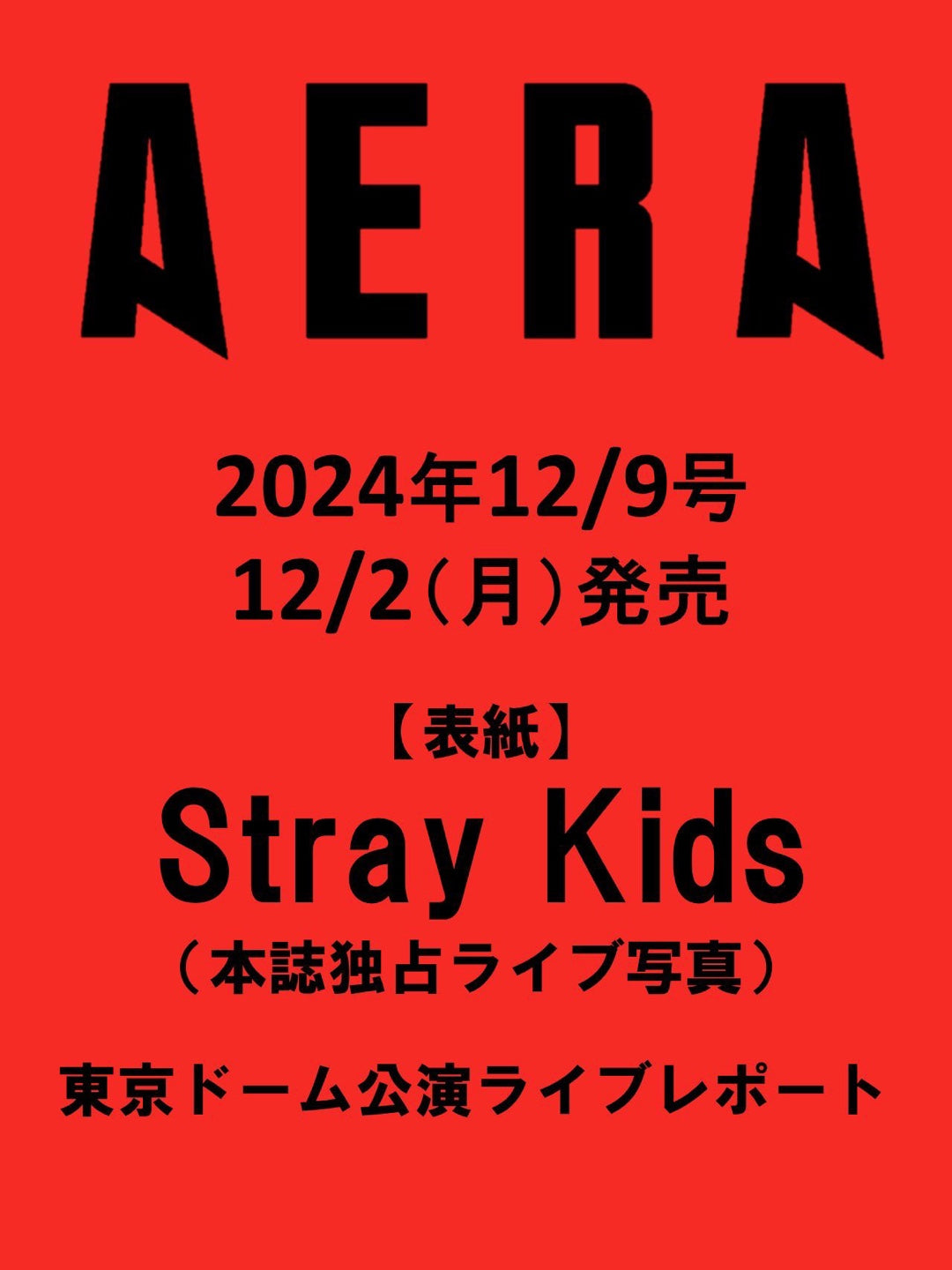 STRAY KIDS - AERA JAPAN MAGAZINE 2024 DECEMBER ISSUE
