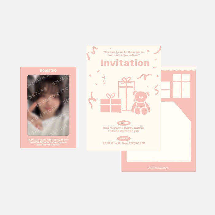 RED VELVET SEULGI - HBD PARTY HOUSE ARTIST BIRTHDAY PARTY CARD