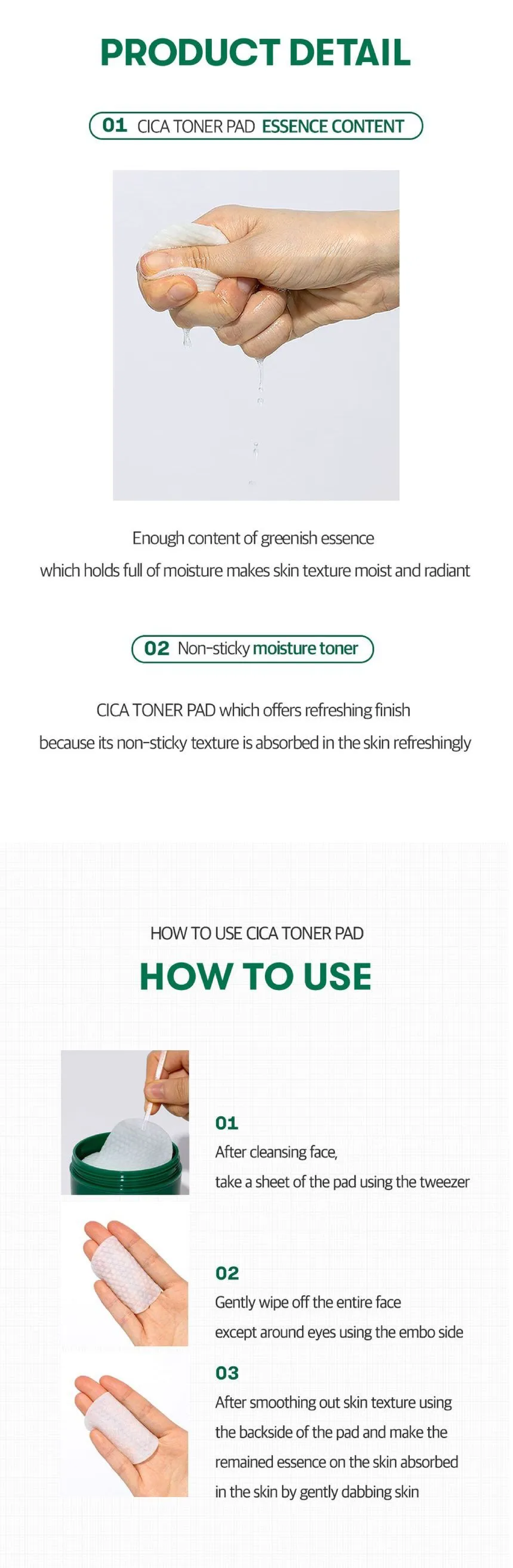 VT COSMETICS Cica Mild Toner Pad