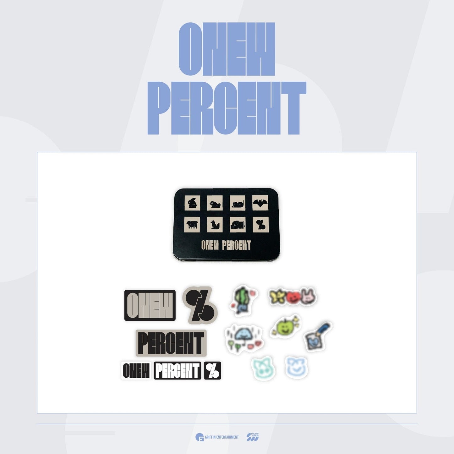 ONEW - PERCENT POP UP STORE OFFICIAL MD DECO STICKER SET