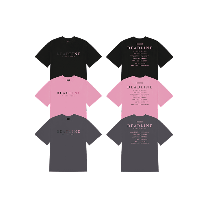 BLACKPINK - DEADLINE WORLD TOUR IN SEOUL OFFICIAL MD HEAT REACTIVE T-SHIRT