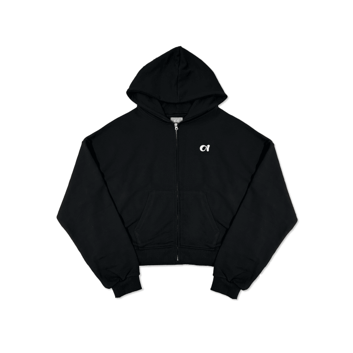 JENNIE - ZEN SERIF OFFICIAL MD CROPPED ZIP UP HOODIE