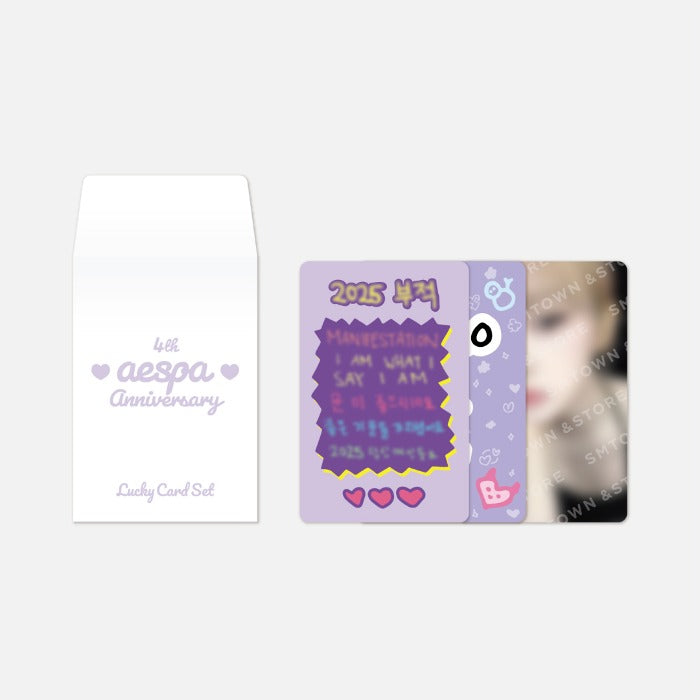AESPA - 4TH ANNIVERSARY OFFICIAL MD LUCKY CARD SET