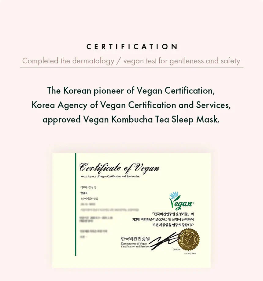 Dr.Ceuracle VEGAN KOMBUCHA TEA SLEEP MASK