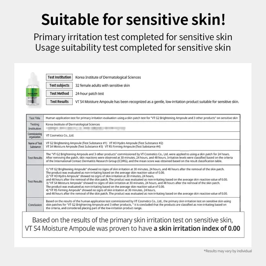 VT COSMETICS S4 SQUALANE MOISTURE AMPOULE