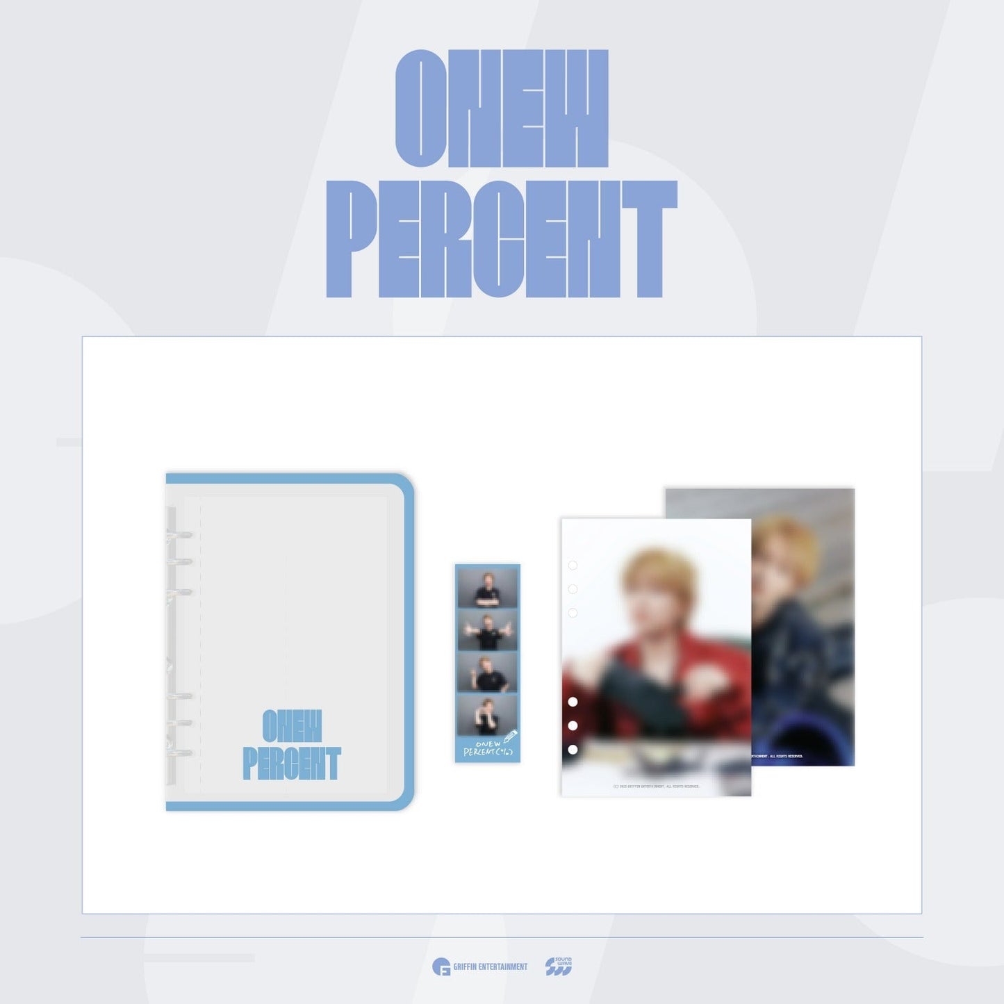 ONEW - PERCENT POP UP STORE OFFICIAL MD PHOTO CARD & 4CUT BINDER