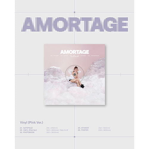 JISOO - AMORTAGE MINI ALBUM VINYL PINK VER