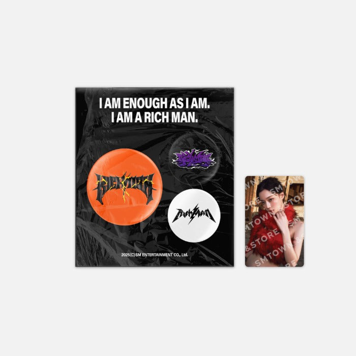 AESPA - RICHMAN POP UP OFFICIAL MD PIN BUTTON SET