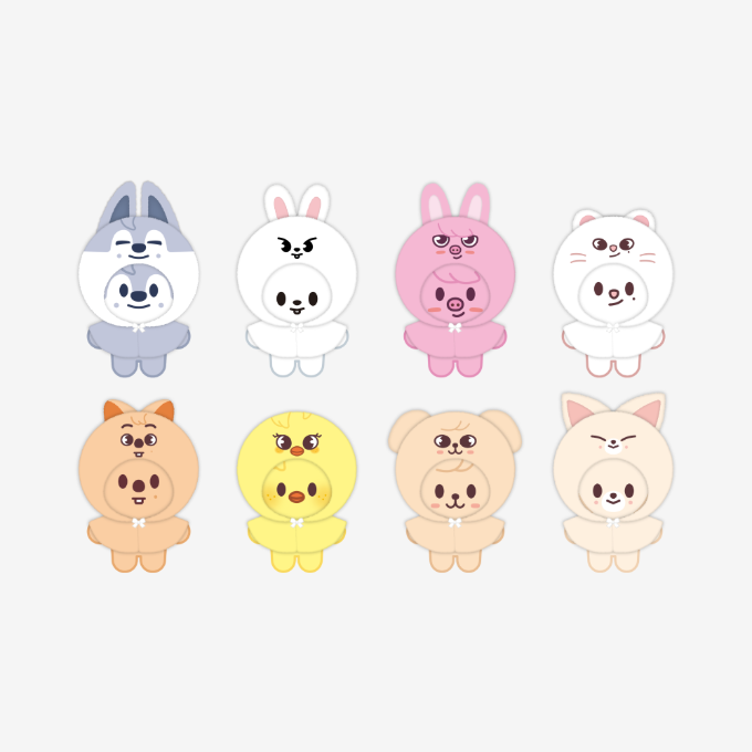 STRAY KIDS - SKZ 5'CLOCK 5TH FAN MEETING OFFICIAL MD SKZOO 10CM PLUSH OUTFIT