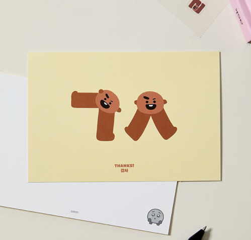 BT21 - SOUVENIR EDITION HANGEUL POSTCARD