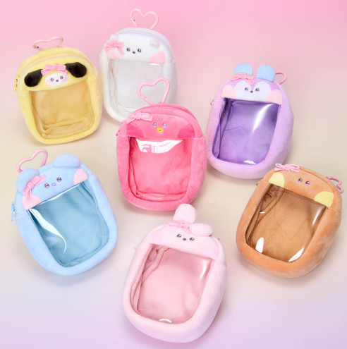 BT21 - RIBBONED U MININI CLEAR BAG CHARM POUCH