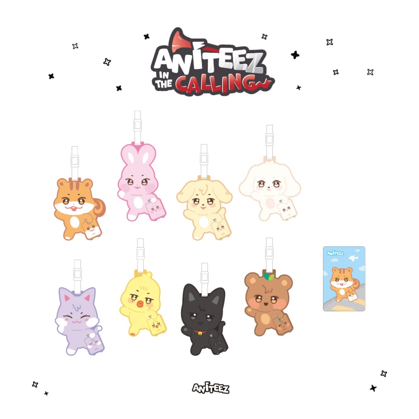 ATEEZ - ANITEEZ IN THE CALLING POP UP OFFICIAL MD PVC LUGGAGE TAG