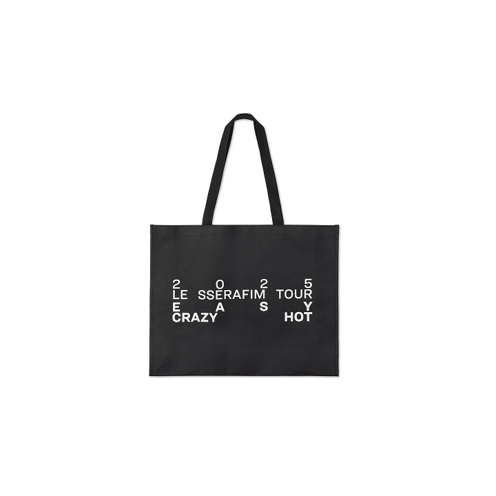 LE SSERAFIM - EASY CRAZY HOT 2025 TOUR OFFICIAL MD SHOPPER BAG (BLACK)