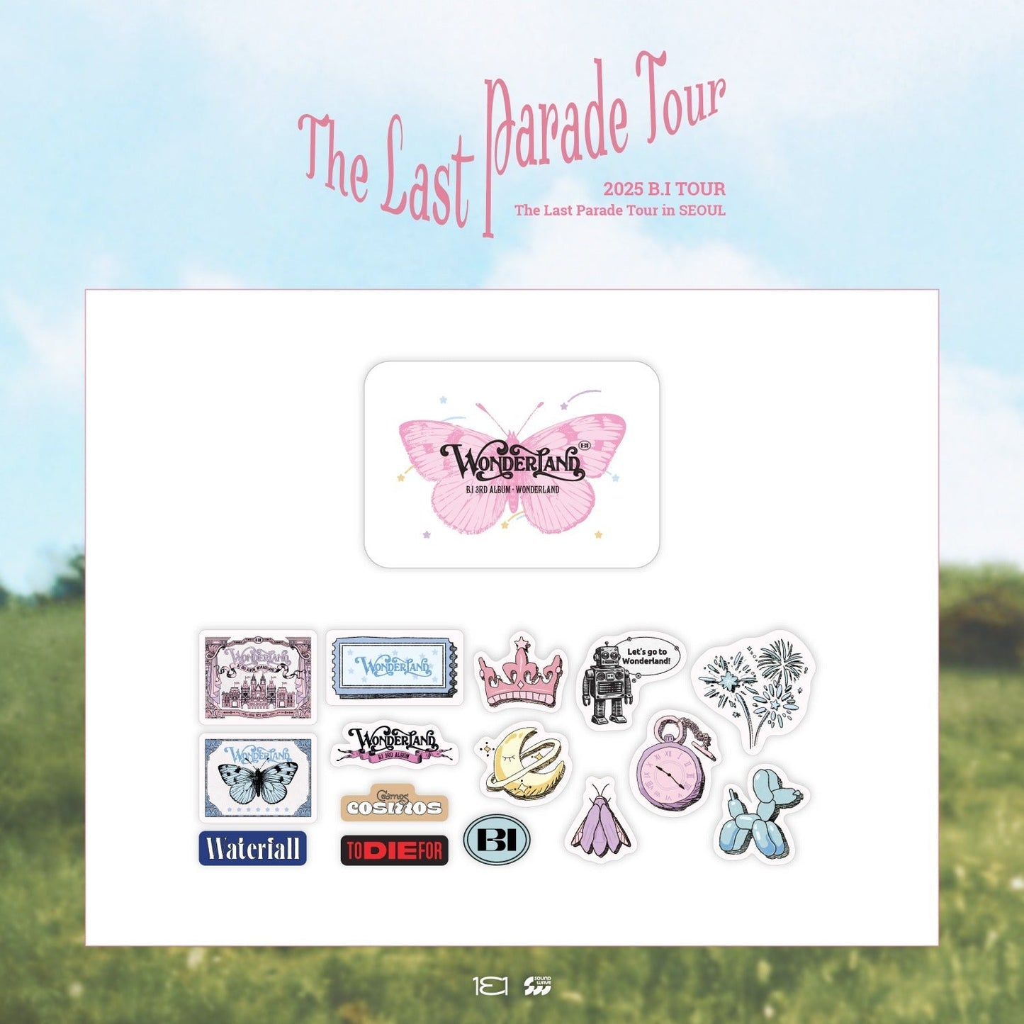 B.I - THE LAST PARADE TOUR IN SEOUL OFFICIAL MD STICKER PACK TIN CASE