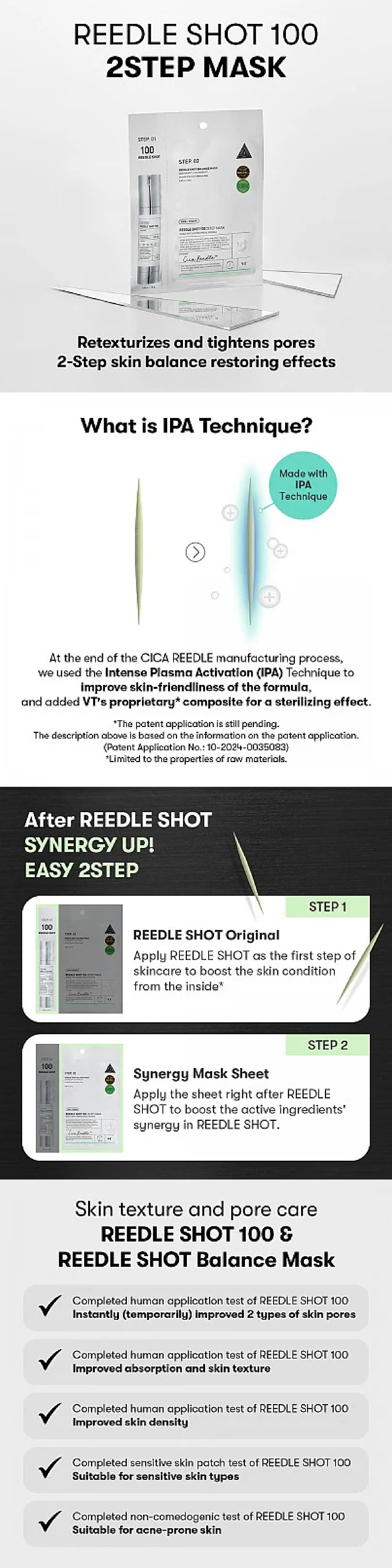 VT COSMETICS Reedle Shot 100 2-Step Mask