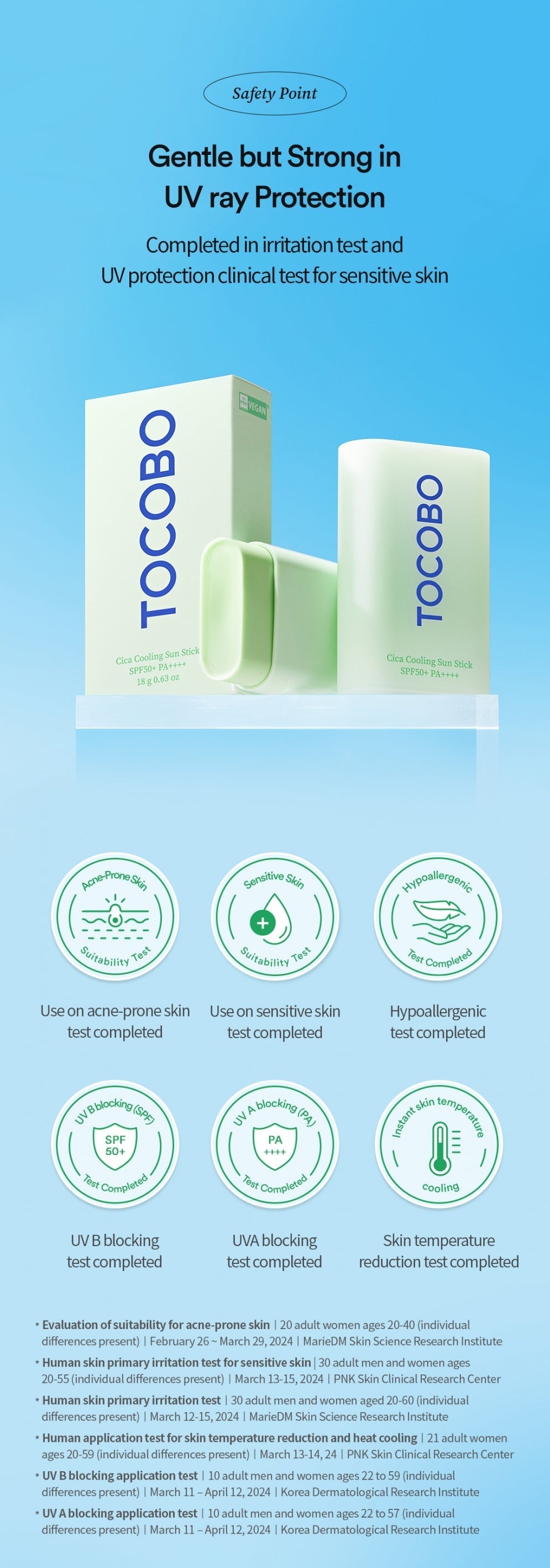 TOCOBO Cica Cooling Sun Stick SPF50+ PA++++