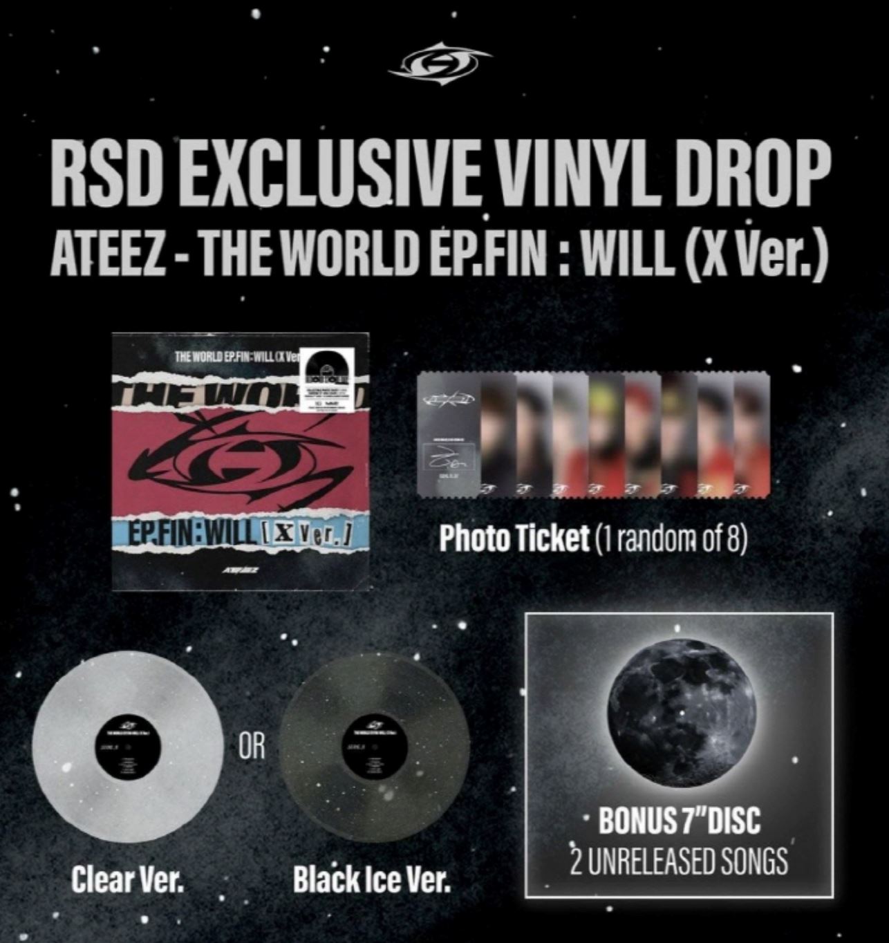 [Pre-Order] ATEEZ - The World EP.Fin : Will (X Ver.) [7 inch Vinyl + Random Color LP]