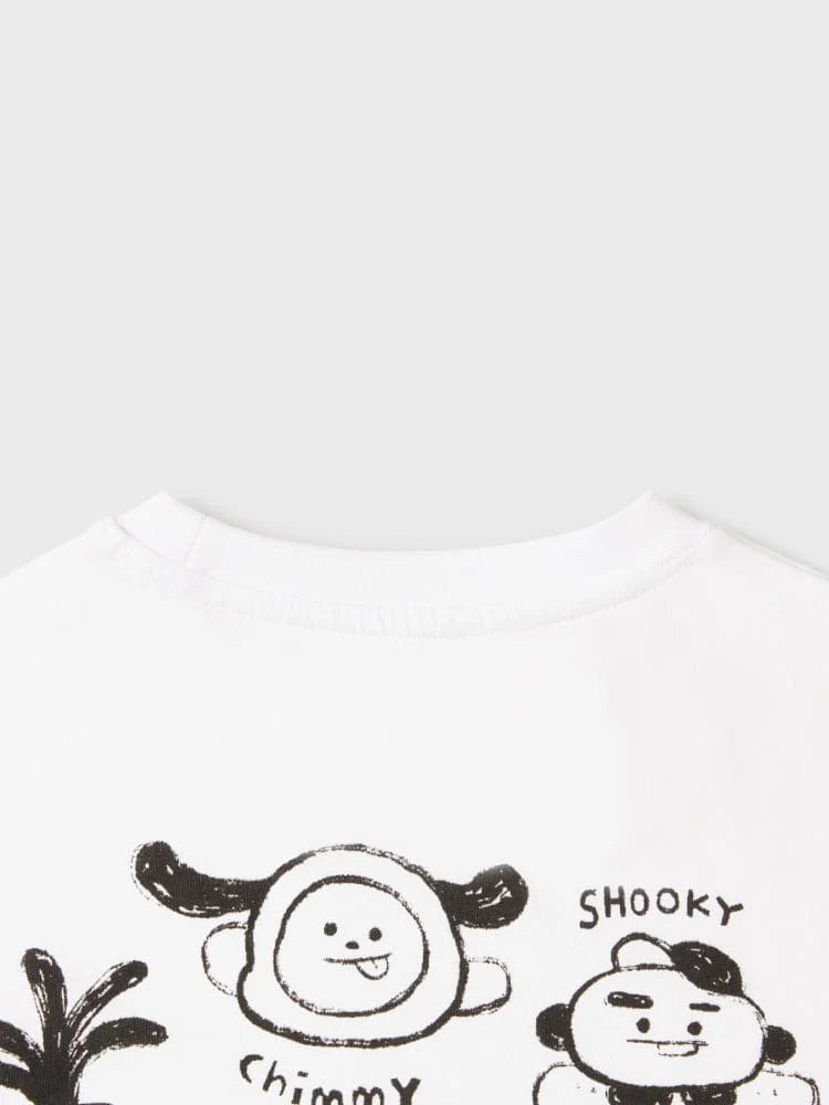 BT21 BASIC DRAWING SHORT SLEEVE TSHIRT WHITE BT21