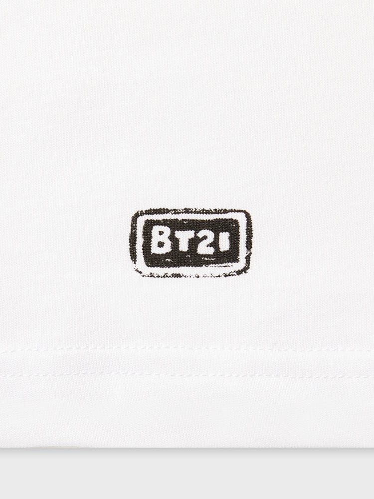BT21 BASIC DRAWING SHORT SLEEVE TSHIRT WHITE BT21