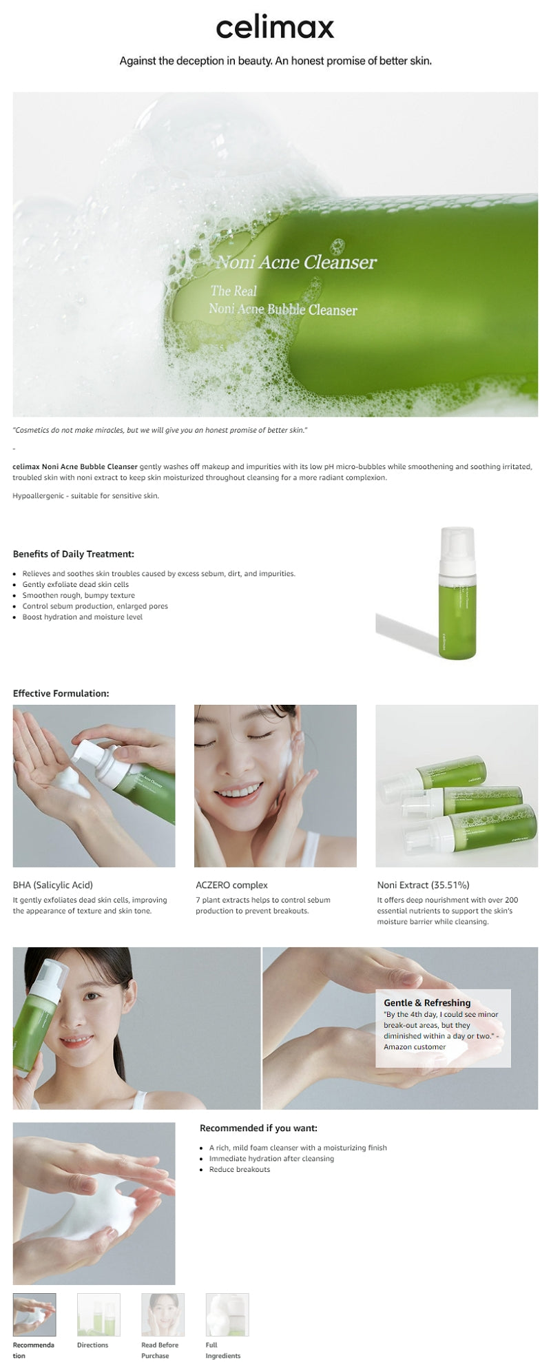 celimax The Real Noni Acne Bubble Cleanser