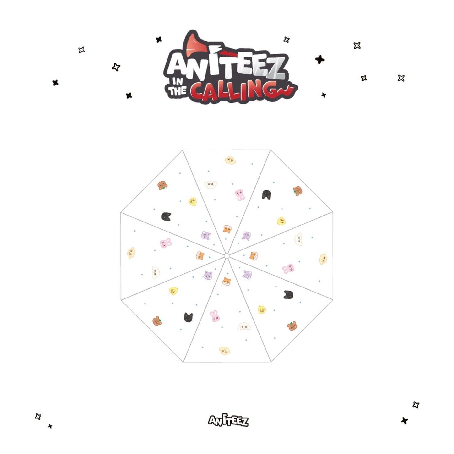 ATEEZ - ANITEEZ IN THE CALLING POP UP OFFICIAL MD CLEAR UMBRELLA