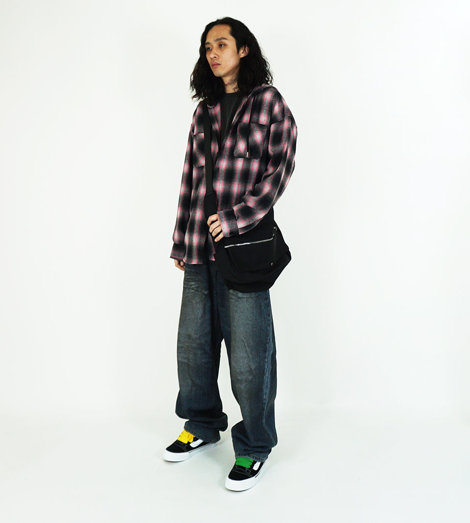 SK8ER ROCK - SKZ Bangchan Hombre Check Hoodie Shirt Pink