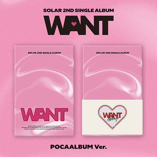 SOLAR - WANT 2ND SINGLE ALBUM POCAALBUM VER