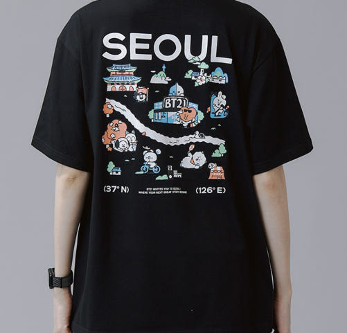 BT21 - SEOUL EDITION SHORTSLEEVE T-SHIRT VER1 BLACK