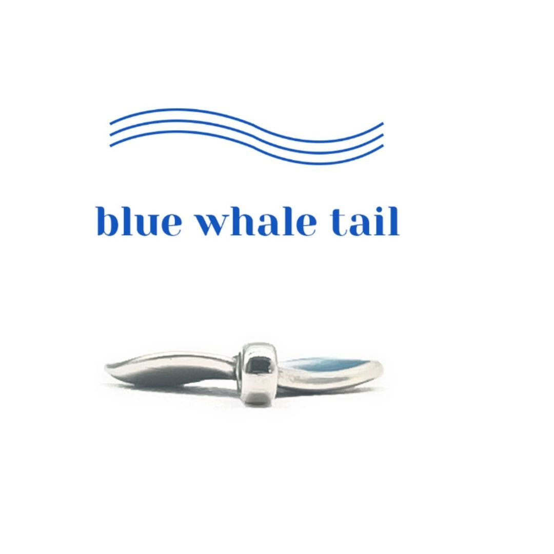 BTS Jungkook's pick - Silver / Blue Dolphin Tail Pendant Necklace(Abandoned Animals Charity Sponsorship)