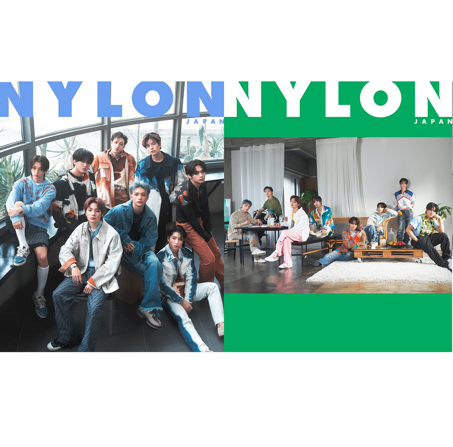 STRAY KIDS DOUBLE SIDE COVER NYLON JAPAN MAGAZINE 2023 MARCH ISSUE