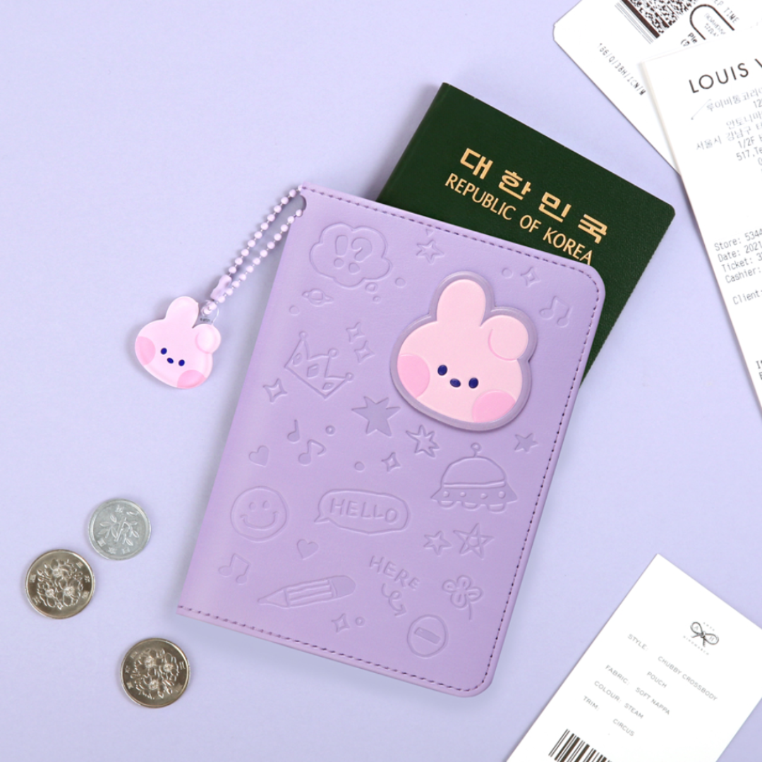 BT21 MININI LEATHER PATCH PASSPORT COVER