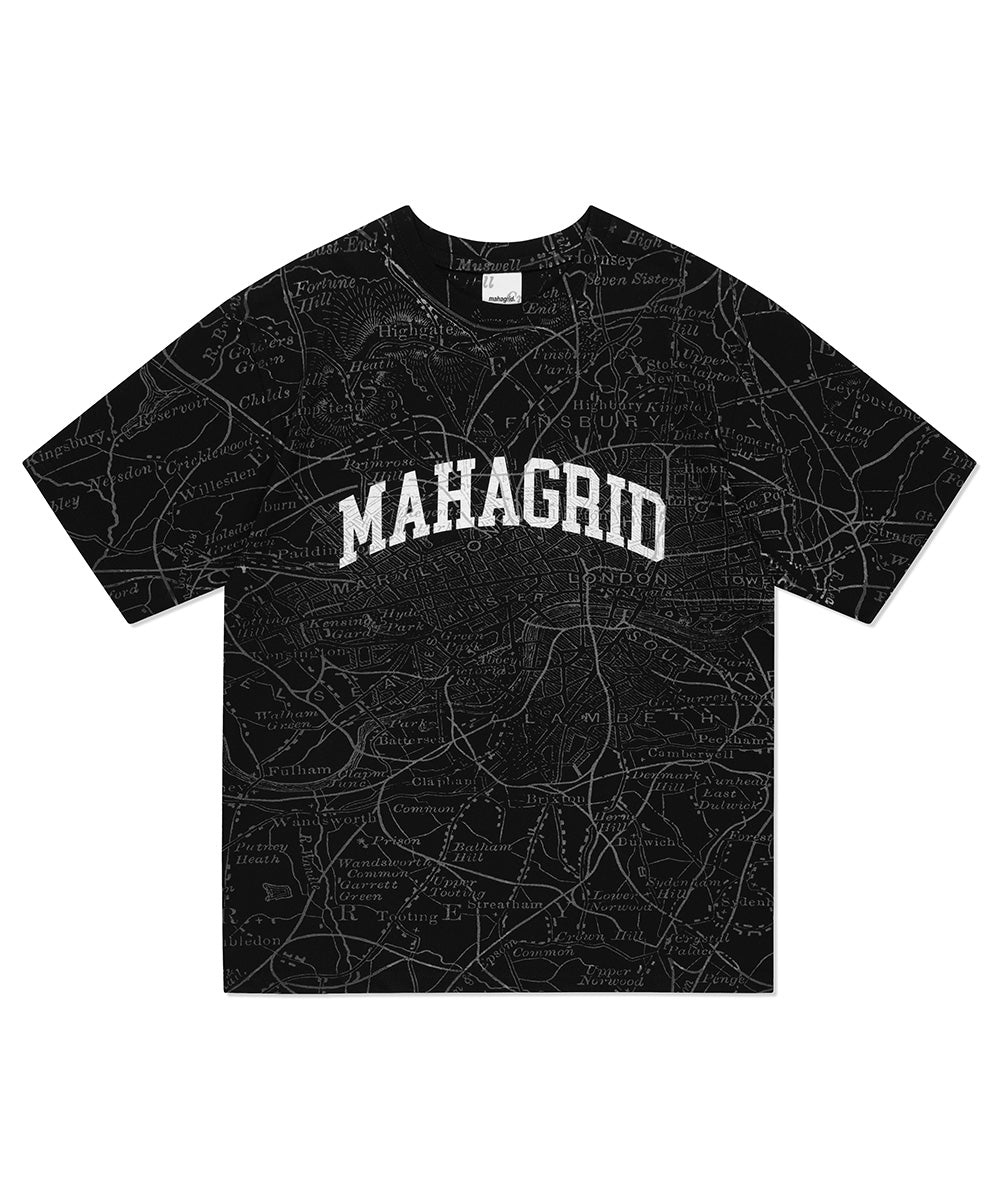 Mahagrid 2023 SUMMER COLLECTION MAP ALL OVER PRINT TEE
