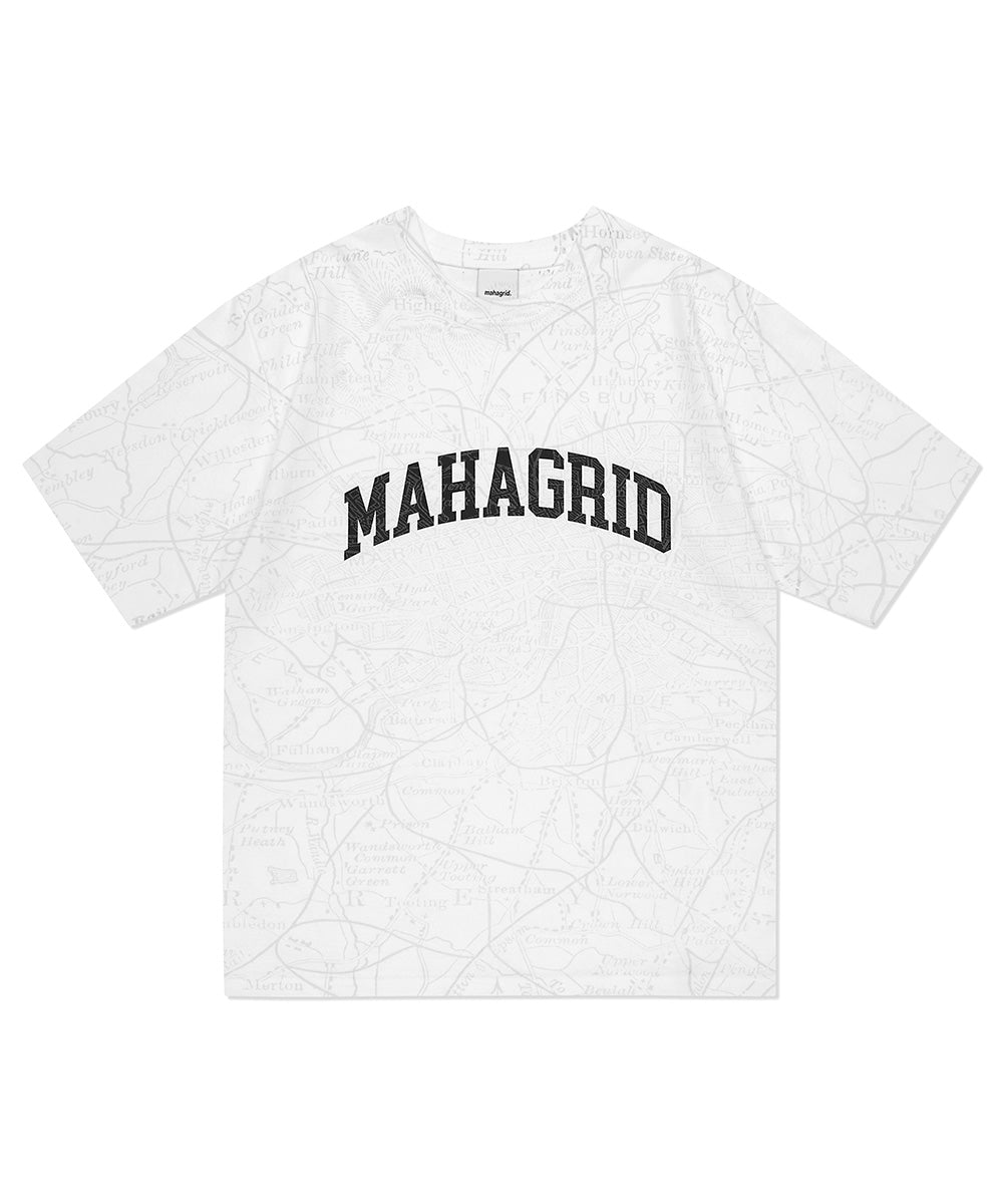 Mahagrid 2023 SUMMER COLLECTION MAP ALL OVER PRINT TEE