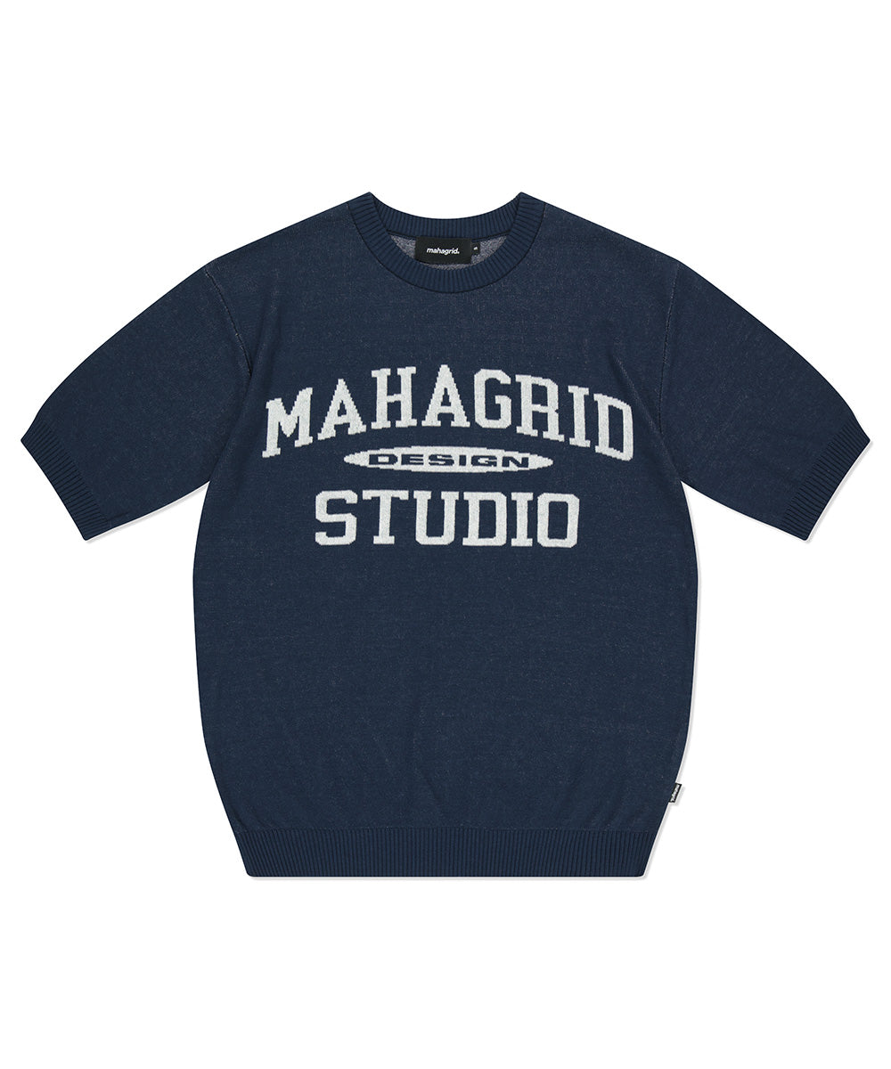 Mahagrid 2023 SUMMER COLLECTION COLLEGE LOGO HALF KNIT