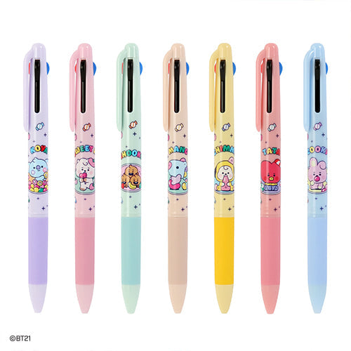 BT21 3 COLOR BALL PEN JELLY CANDY