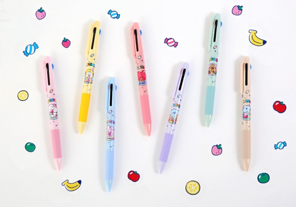 BT21 3 COLOR BALL PEN JELLY CANDY