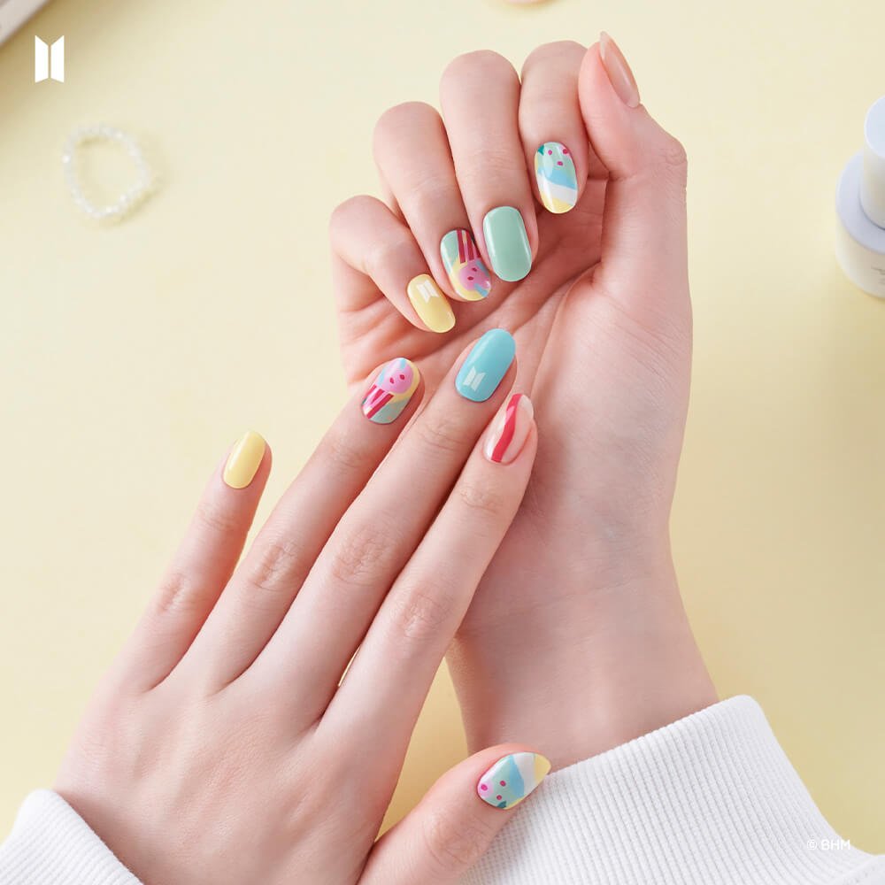 BTS x Gelato Factory Jellymix Nail Pattern Line (RETRO Edition)