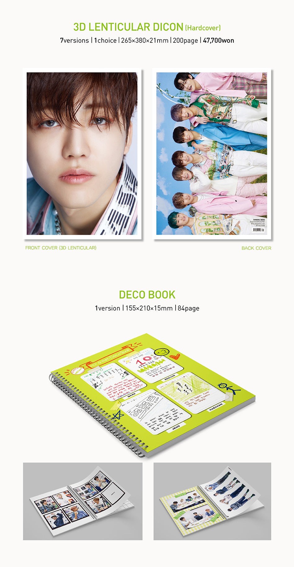 NCT DREAM - DICON DFESTA SPECIAL PHOTOBOOK 3D LENTICULAR COVER