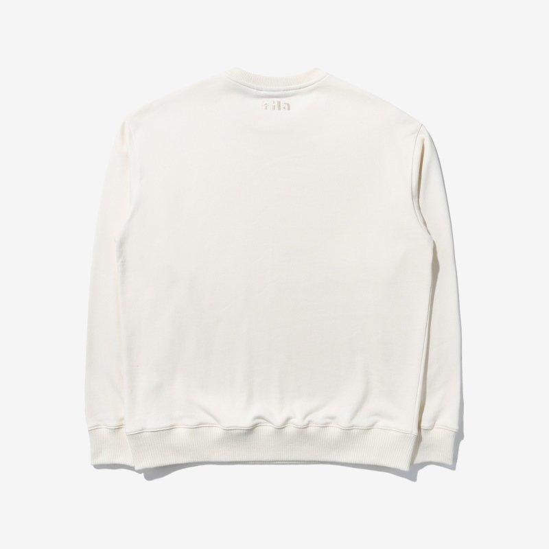 FILA X BTS [DYNAMITE] Sweatshirt (Vanilla) + Gift (Keyring + Photocard)