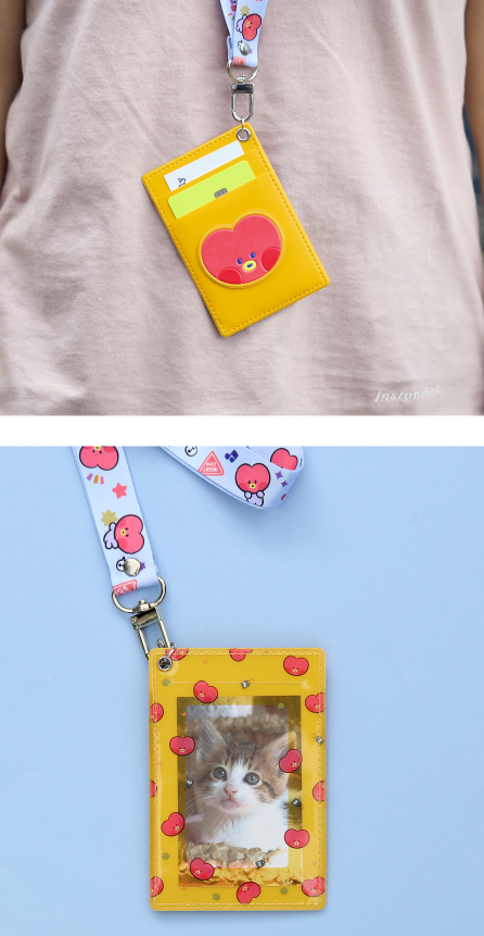 BT21 MININI LEATHER PATCH CARD HOLDER