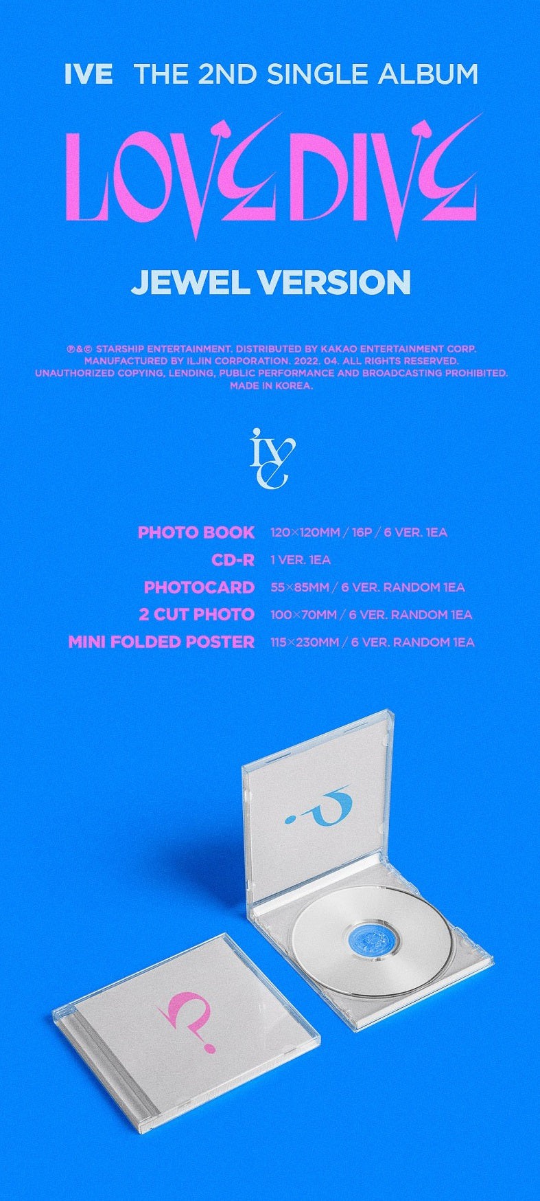 IVE - 2ND SINGLE ALBUM LOVE DIVE JEWEL VER. (LIMITED)