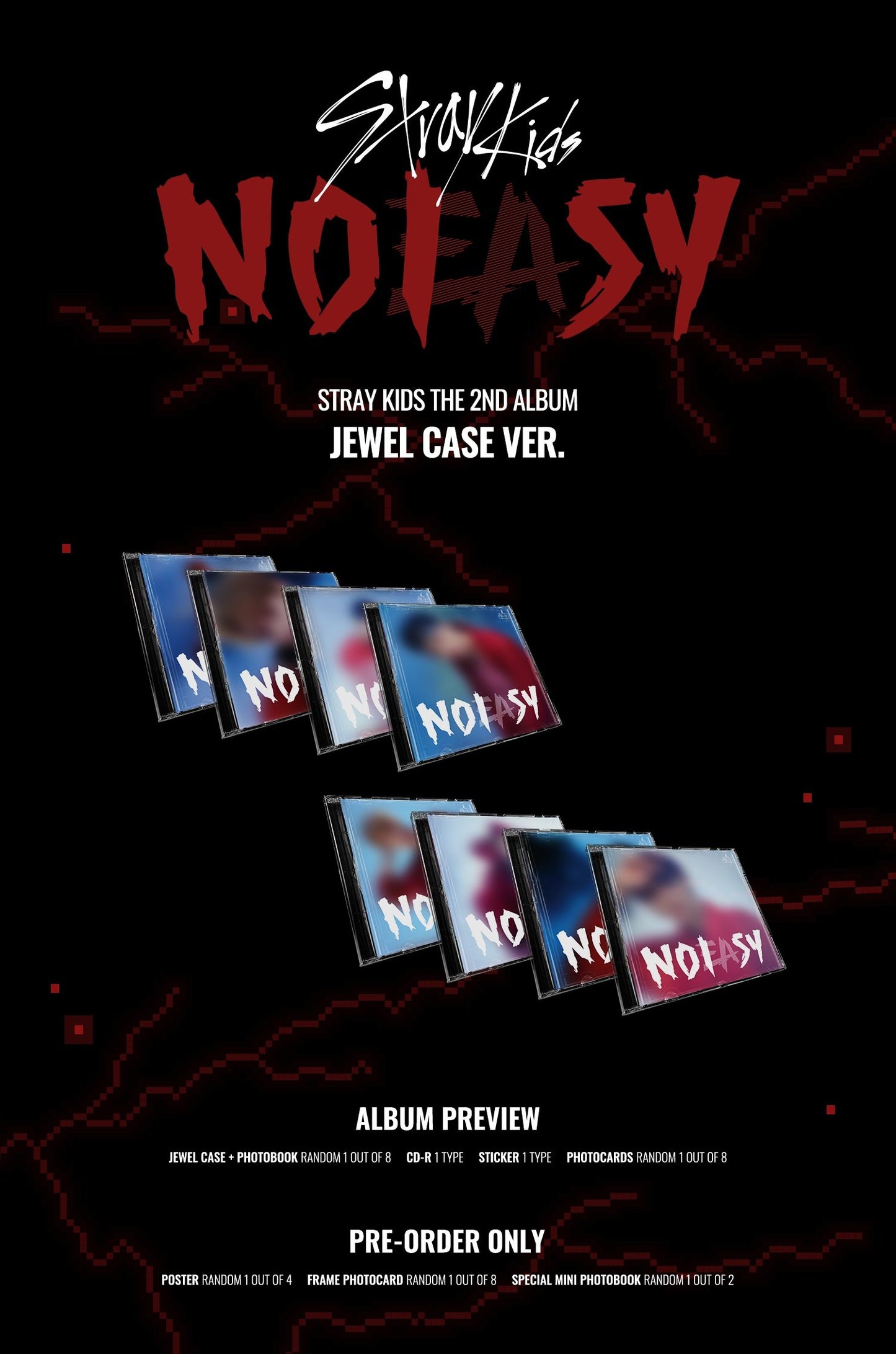 STRAY KIDS - 2ND FULL ALBUM NOEASY JEWEL CASE VER