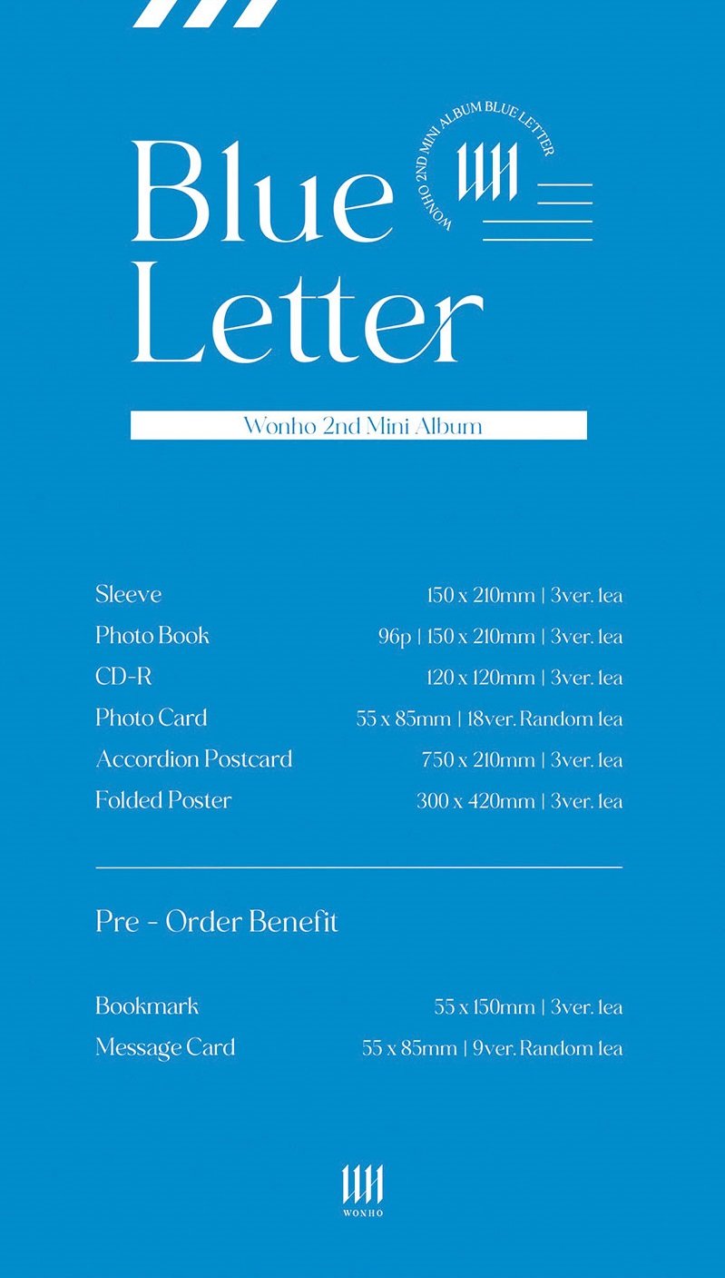 WONHO - 2ND MINI ALBUM BLUE LETTER