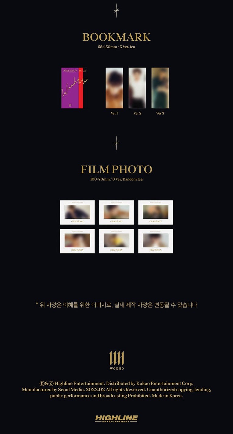 WONHO - 1ST SINGLE ALBUM OBSESSION